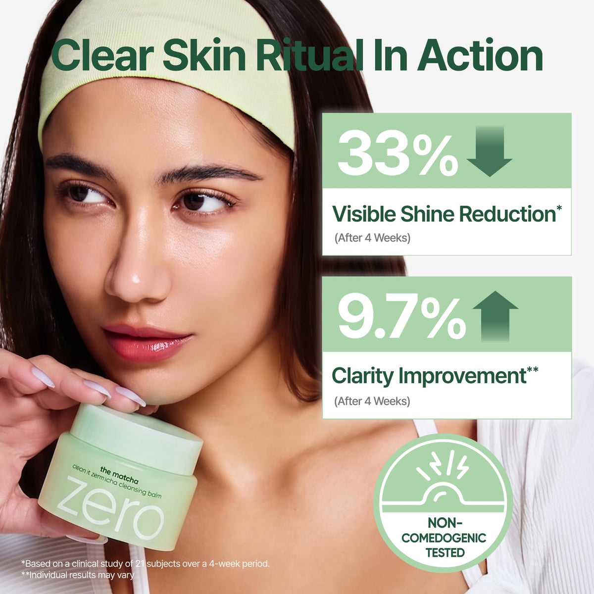 Vue arrière du baume nettoyant Matcha Clean It Zero