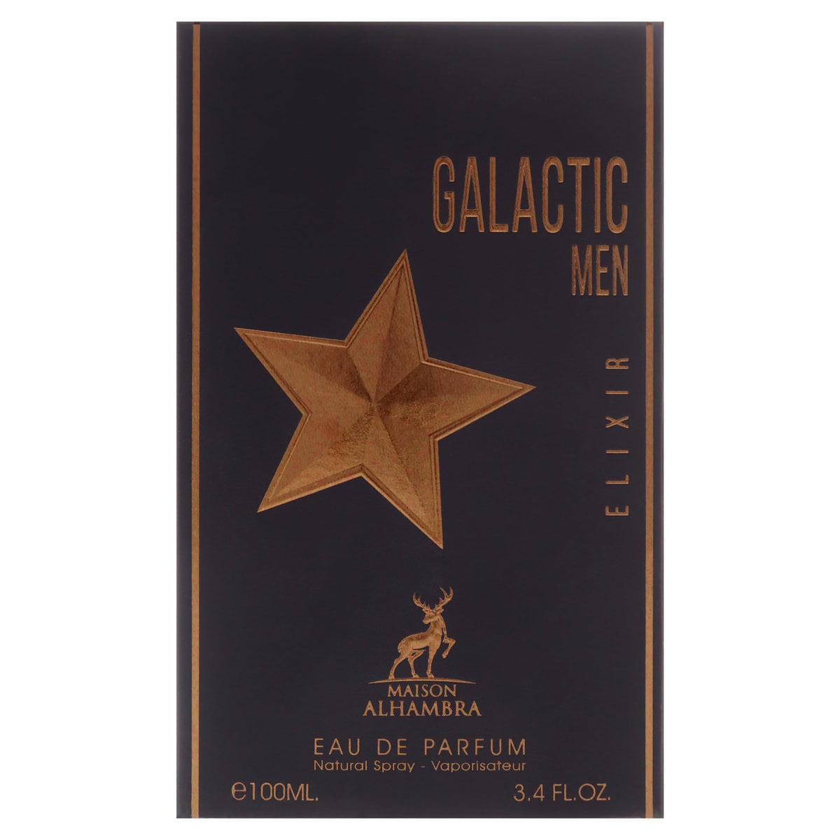 Vue arrière du flacon de Galatic Elixir de Maison Alhambra