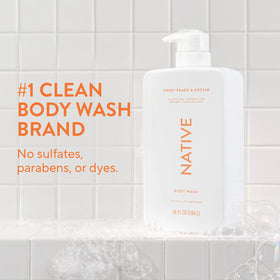 Vue arrière du flacon de gel douche Native 36 oz