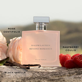 Vue arrière du flacon de l'Eau de Parfum Beyond Romance de RALPH LAUREN