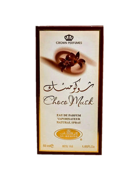 Vue arrière du flacon de parfum Al-Rehab Choco Musk
