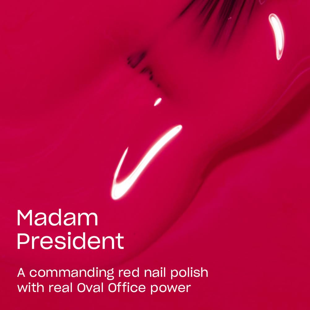 Vue arrière du flacon de vernis OPI Madam President