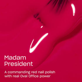 Vue arrière du flacon de vernis OPI Madam President
