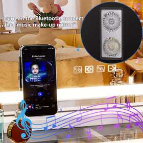 Vue arrière du miroir de maquillage Hasipu avec ports USB