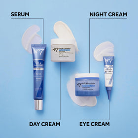 Vue arrière du pot de crème No7 Lift & Luminate
