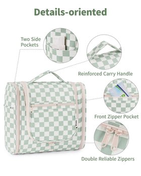 Vue arrière du sac de toilette Narwey avec fermeture éclair