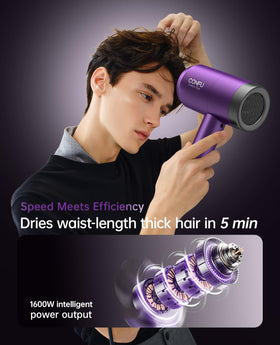 Vue arrière du sèche-cheveux CONFU avec protection amovible