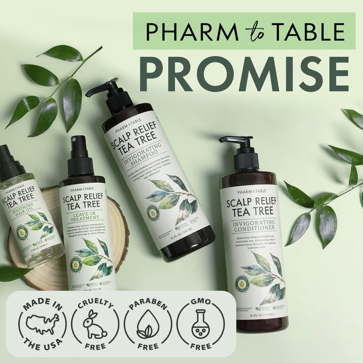 Vue arrière du Spray Après-Shampooing PHARM TO TABLE