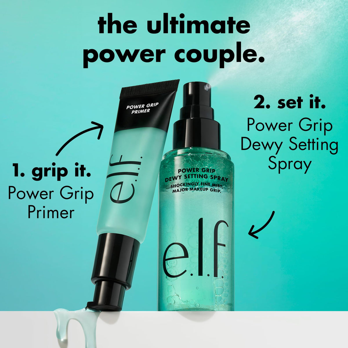 Vue arrière du Spray Fixateur Dewy Power Grip e.l.f.