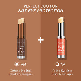 Vue arrière du stick contour des yeux VELAMO ADVANCED au rétinol