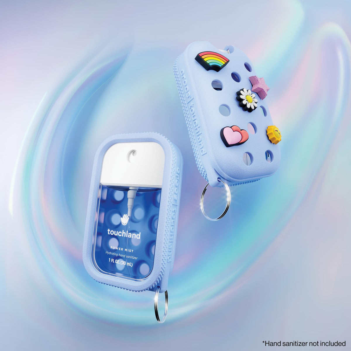 Vue arrière du Touchland Mist Case avec porte-clés en métal