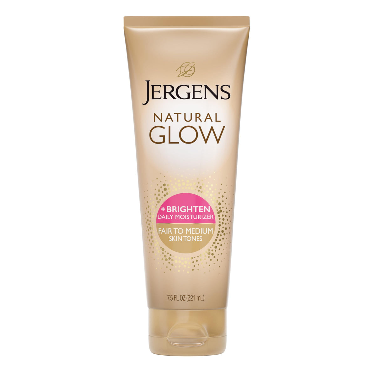 Vue avant de la lotion auto-bronzante Jergens 250g avec packaging