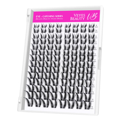 Vue avant des clusters de cils VEYESBEAUTY 8-18mm