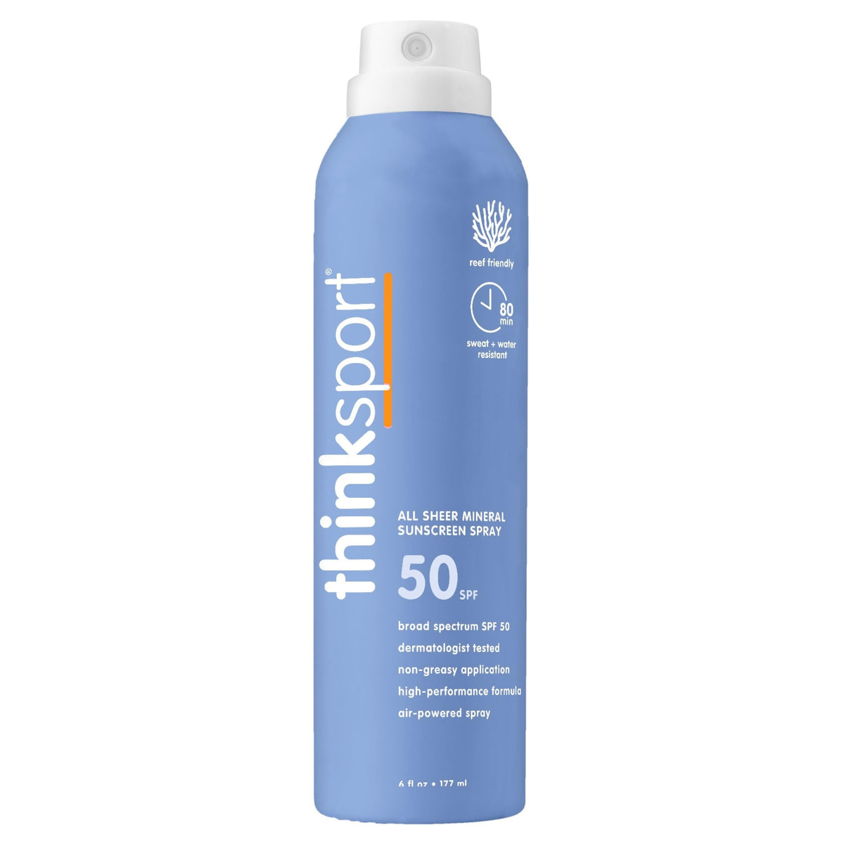 Vue avant du spray solaire minéral THINK SPF 50+