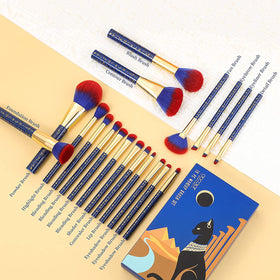 Vue d'ensemble de l'ensemble de pinceaux docolor avec packaging