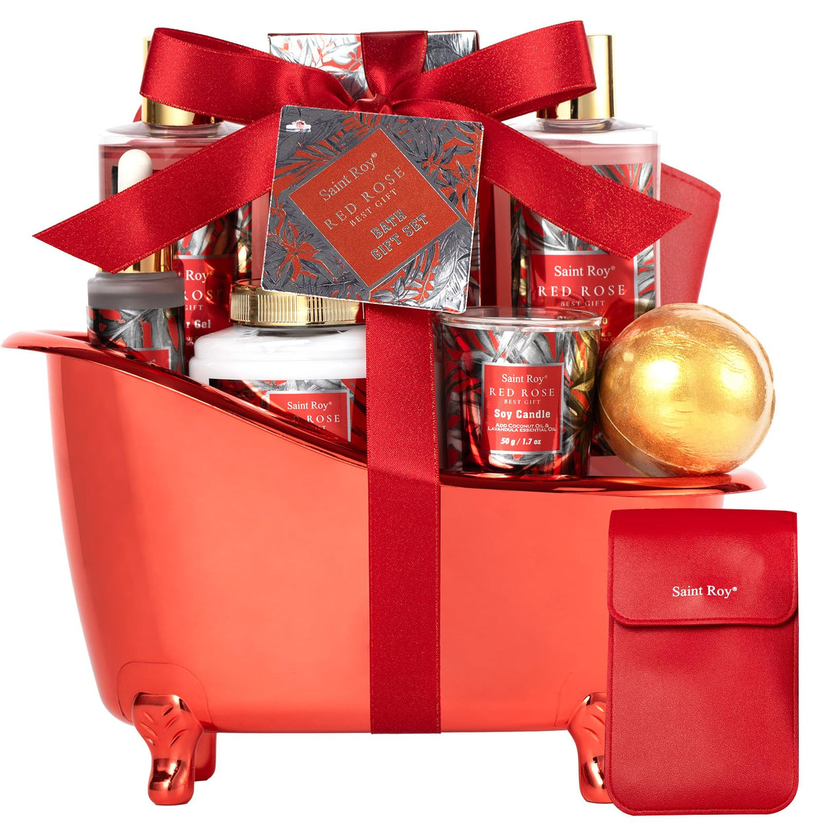 Vue d'ensemble du panier cadeau spa Saint Roy