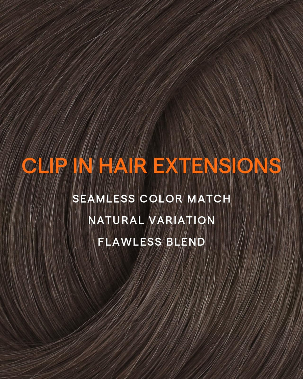 Vue de côté des extensions Cheveux Clip Full Shine Mocha Brun