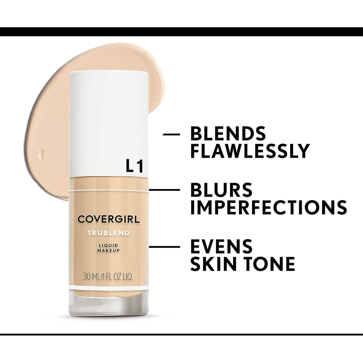 Vue de côté du flacon de fond de teint COVERGIRL truBlend