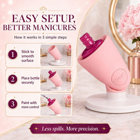 Vue de côté du support de vernis tweexy Hinge en action