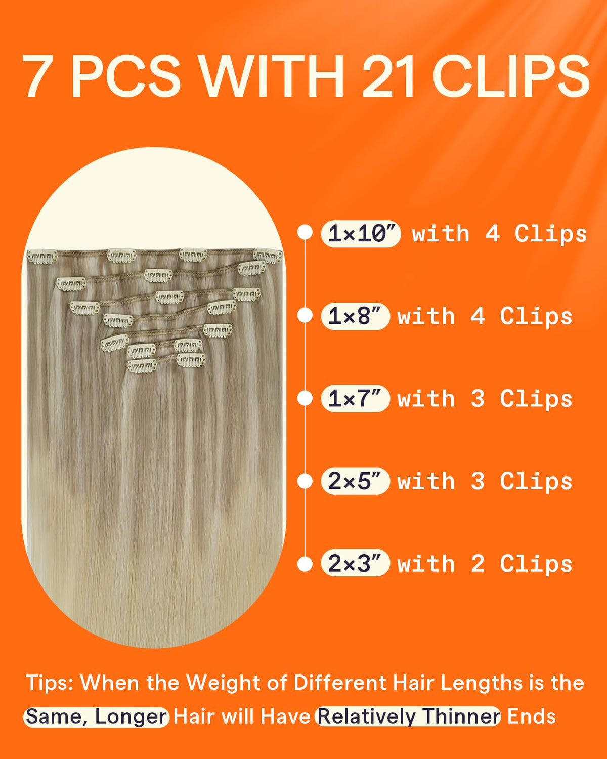 Vue de face des extensions clip-in Full Shine avec texture douce