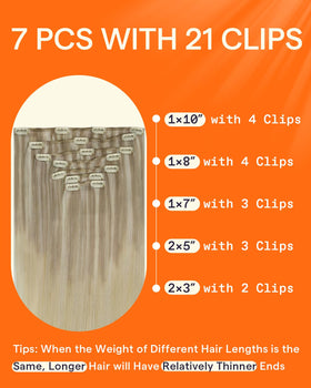 Vue de face des extensions clip-in Full Shine avec texture douce