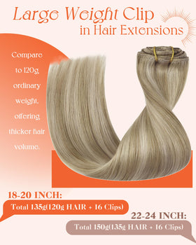 Vue de face des extensions Sunny Hair en cheveux blonds
