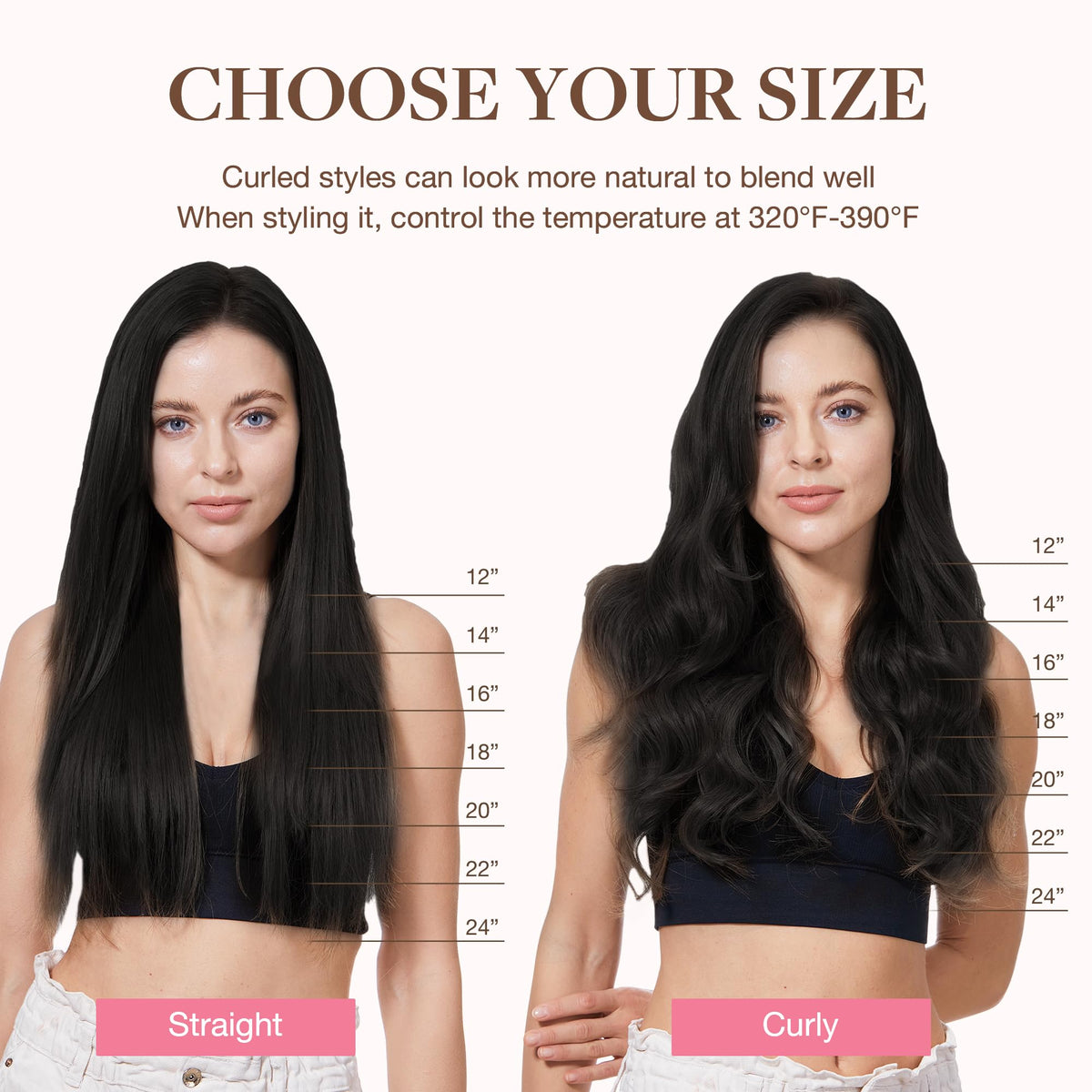 Vue de l'arrière des extensions de cheveux GOO GOO