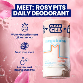 Vue de l'arrière du déodorant Megababe Rosy Pits