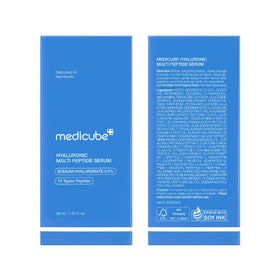 Vue de l'arrière du flacon de sérum medicube