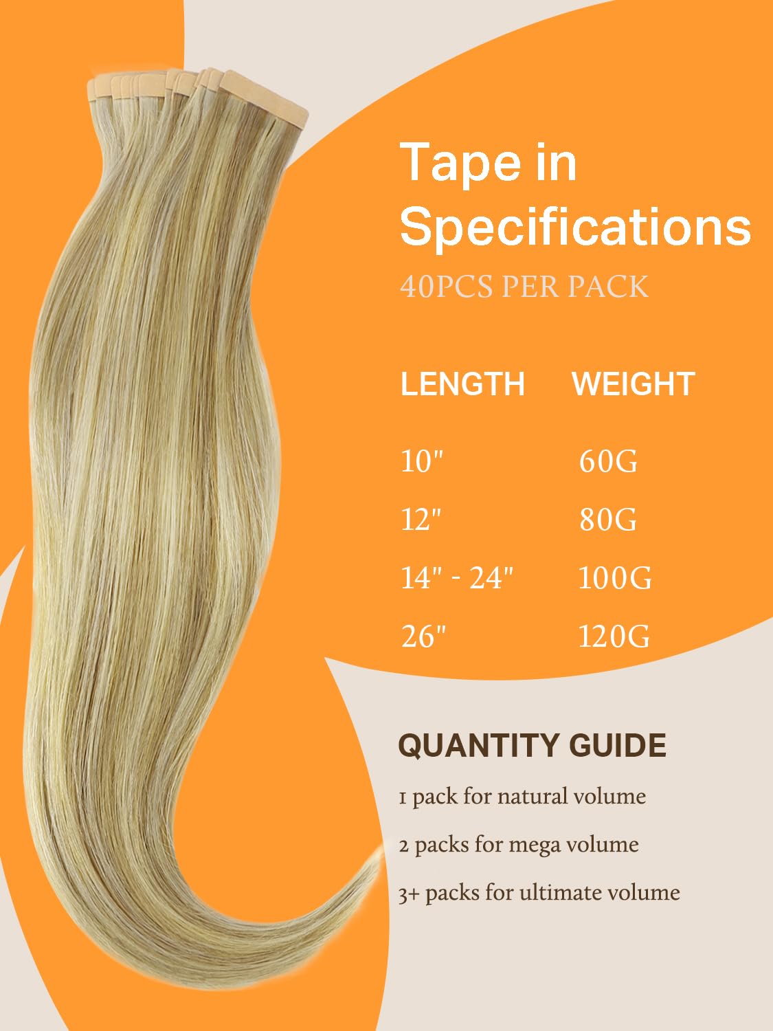 Vue de l'emballage des extensions de cheveux DOORES