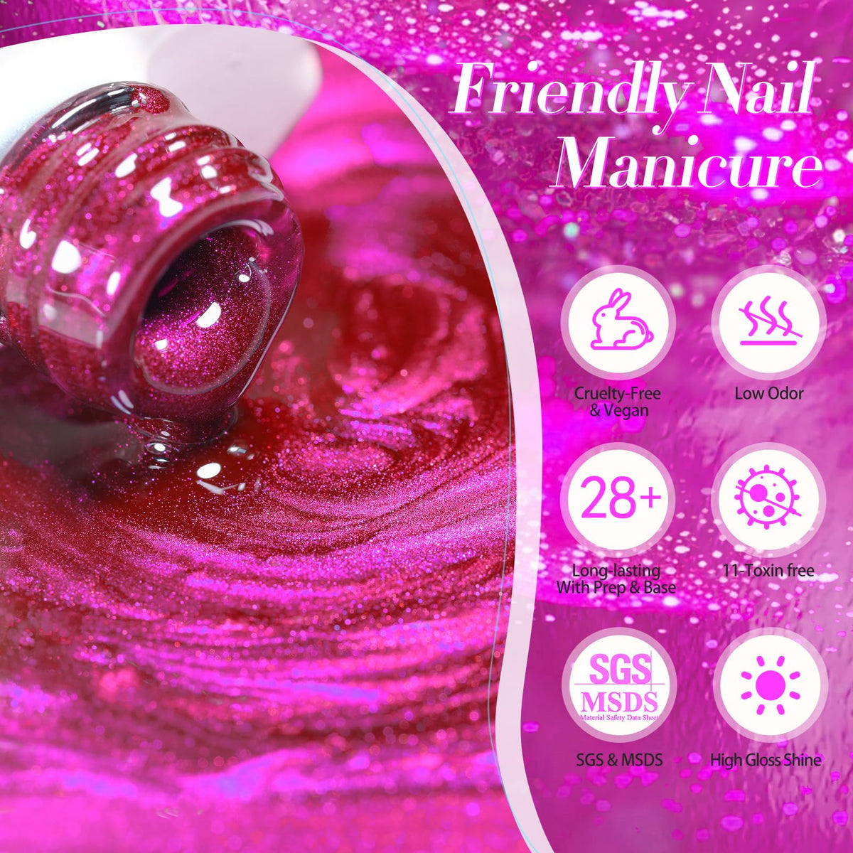 Vue de l'emballage du vernis gel magnétique Dragon Fruit de Born Pretty