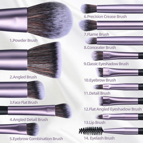 Vue de l'étui de voyage des pinceaux de maquillage BS-MALL