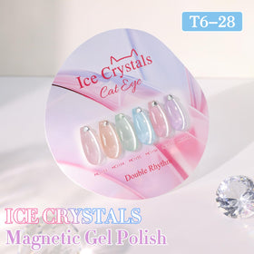 Vue de près de l'effet holographique du vernis gel