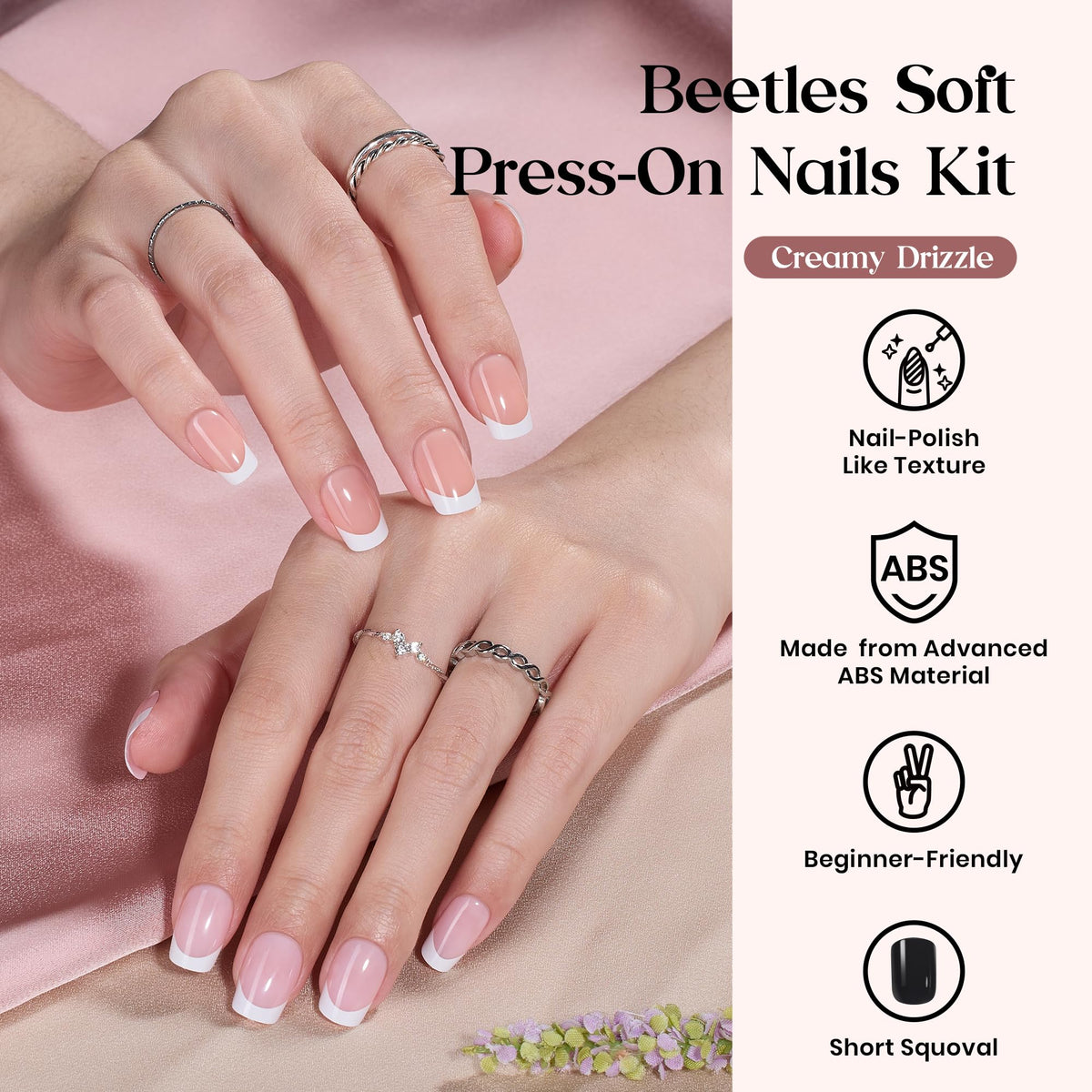 vue de près des ongles autocollants en paillettes du kit beetles