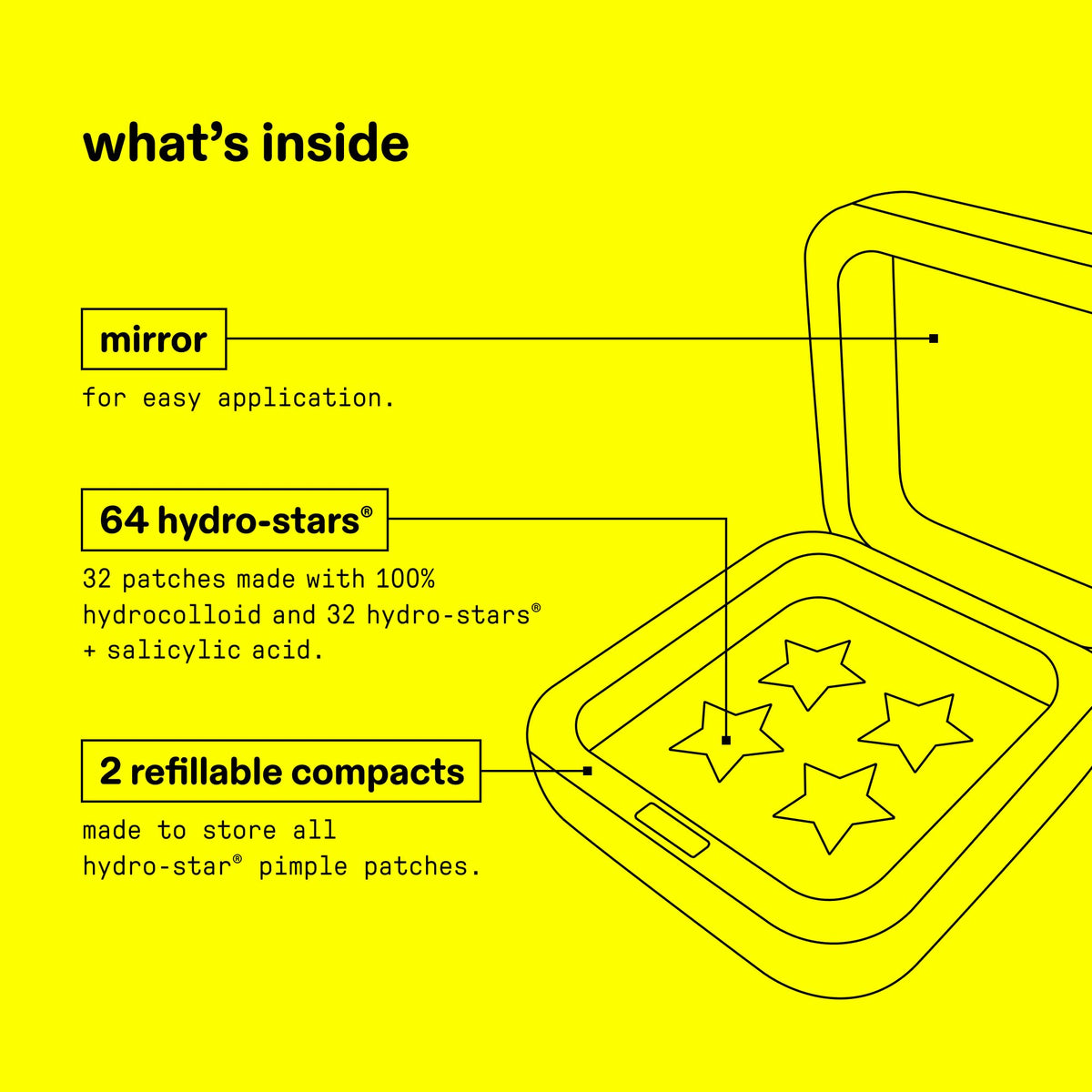 Vue de près des patchs hydrocolloïdes Starface