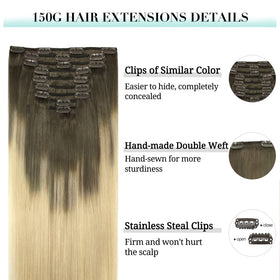 Vue de profil des extensions capillaires DOORES en cheveux humains