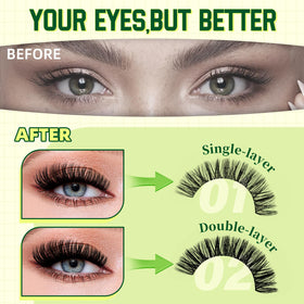 Vue des cils de bande fine dans le kit KEYYOU