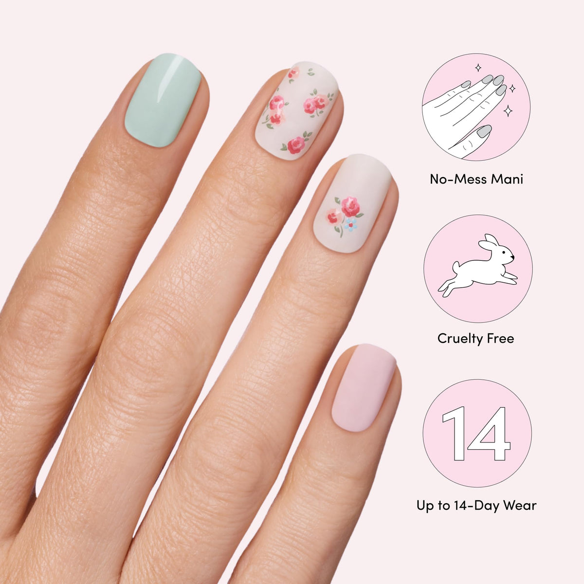 Vue des deux ensembles de Strips à Ongles Dashing Diva