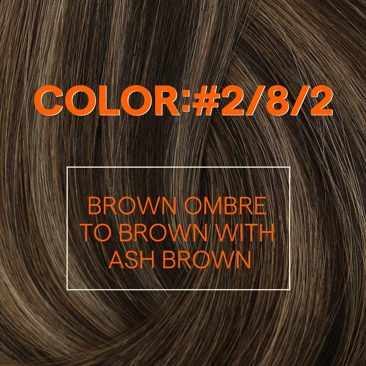 Vue des extensions capillaires Full Shine en ombre marron avec coupe personnalisée