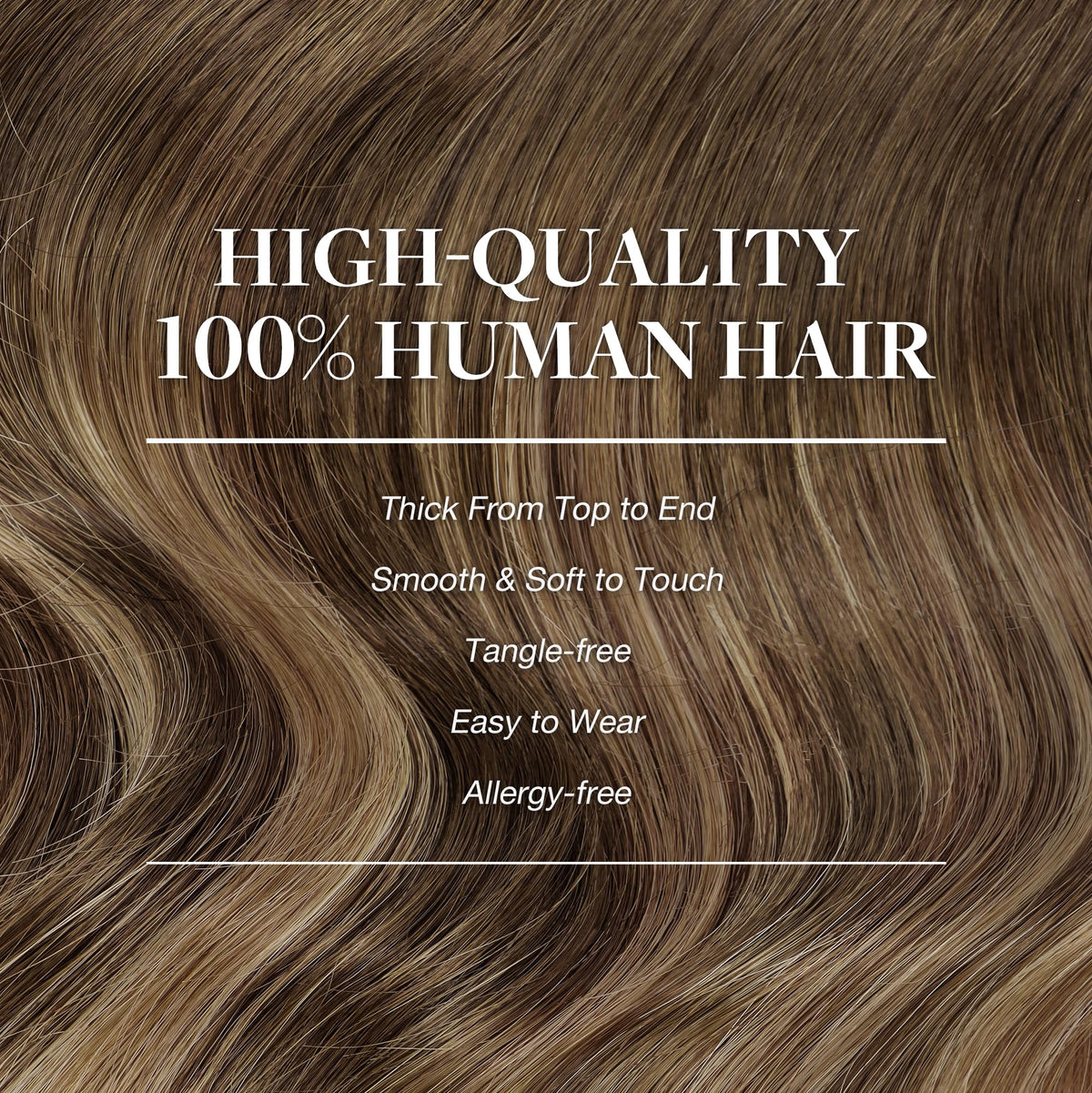 Vue des extensions capillaires GOO GOO en cheveux humains