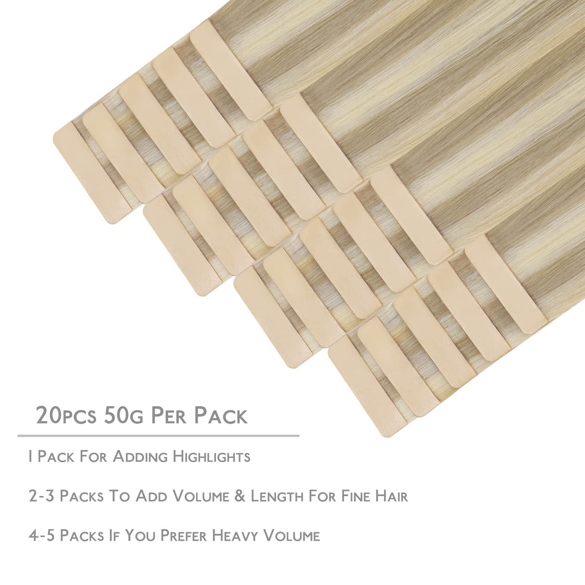Vue des extensions capillaires Wennalife 10 pouces, texture soyeuse