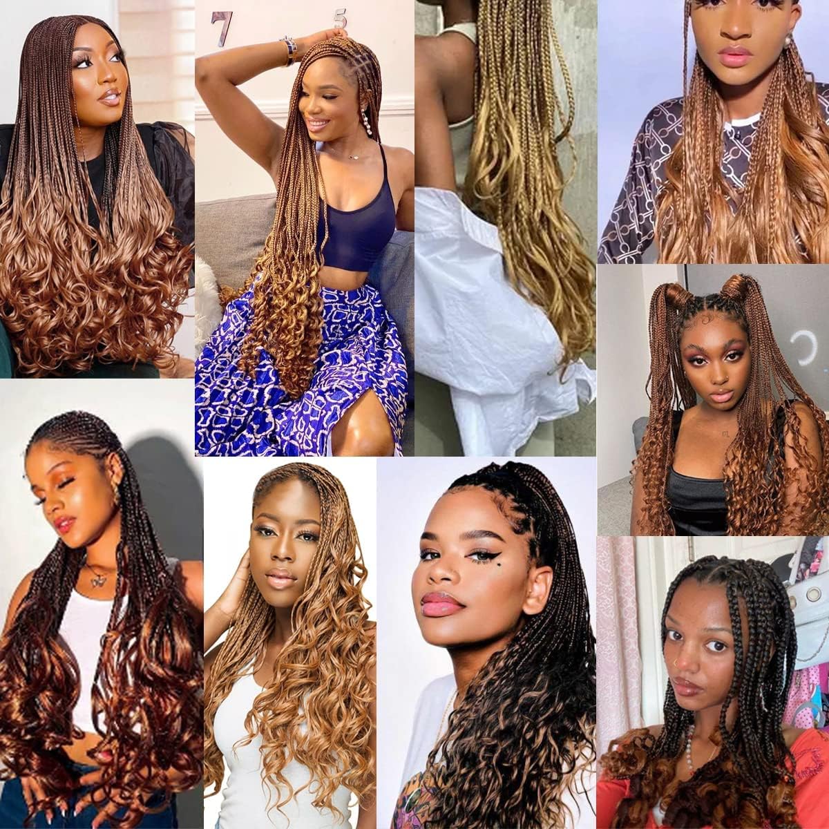 Vue des extensions de cheveux bouclés en usage