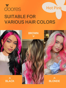 Vue des extensions de cheveux DOORES en position appliquée