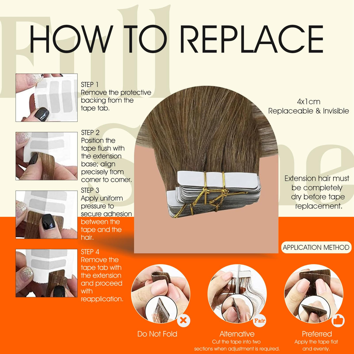 Vue des extensions Full Shine montrant la légèreté