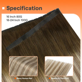 Vue des extensions Full Shine posées sur un fond clair