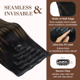 Vue des extensions GOO GOO posées sur des cheveux naturels