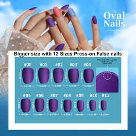 Vue des faux ongles ovales courts dans un environnement de beauté