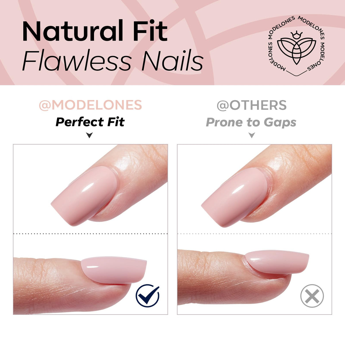 vue des faux ongles press-on dans leur emballage