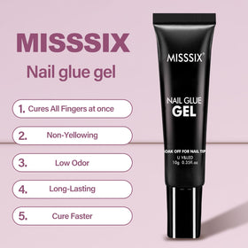 Vue des ongles posés avec le kit Misssix