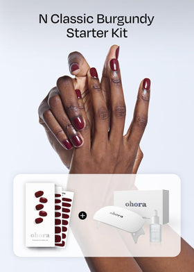 Vue des stickers à ongles semi-cuits ohora avec 30 wraps de différentes tailles
